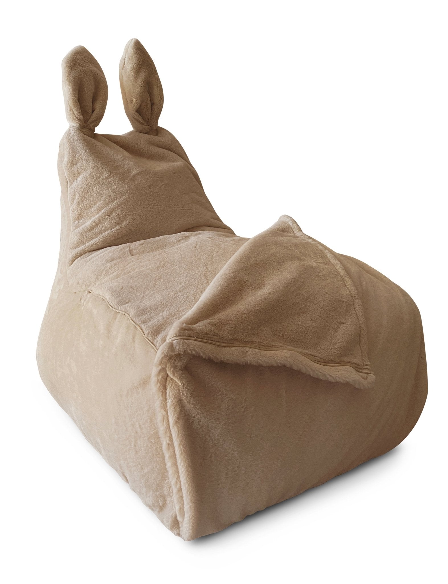 BUNNY L Bean Bag, Fur, Dark Grey - Scandinavian Stories by Marton