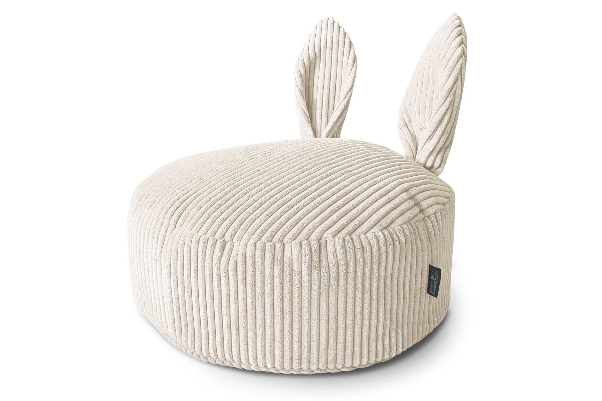 BUNNY Pouf Bean Bag, Corduroy, Cream - Scandinavian Stories by Marton