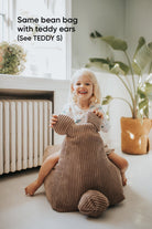 BUNNY S Bean Bag, Corduroy Light Blue - Scandinavian Stories by Marton