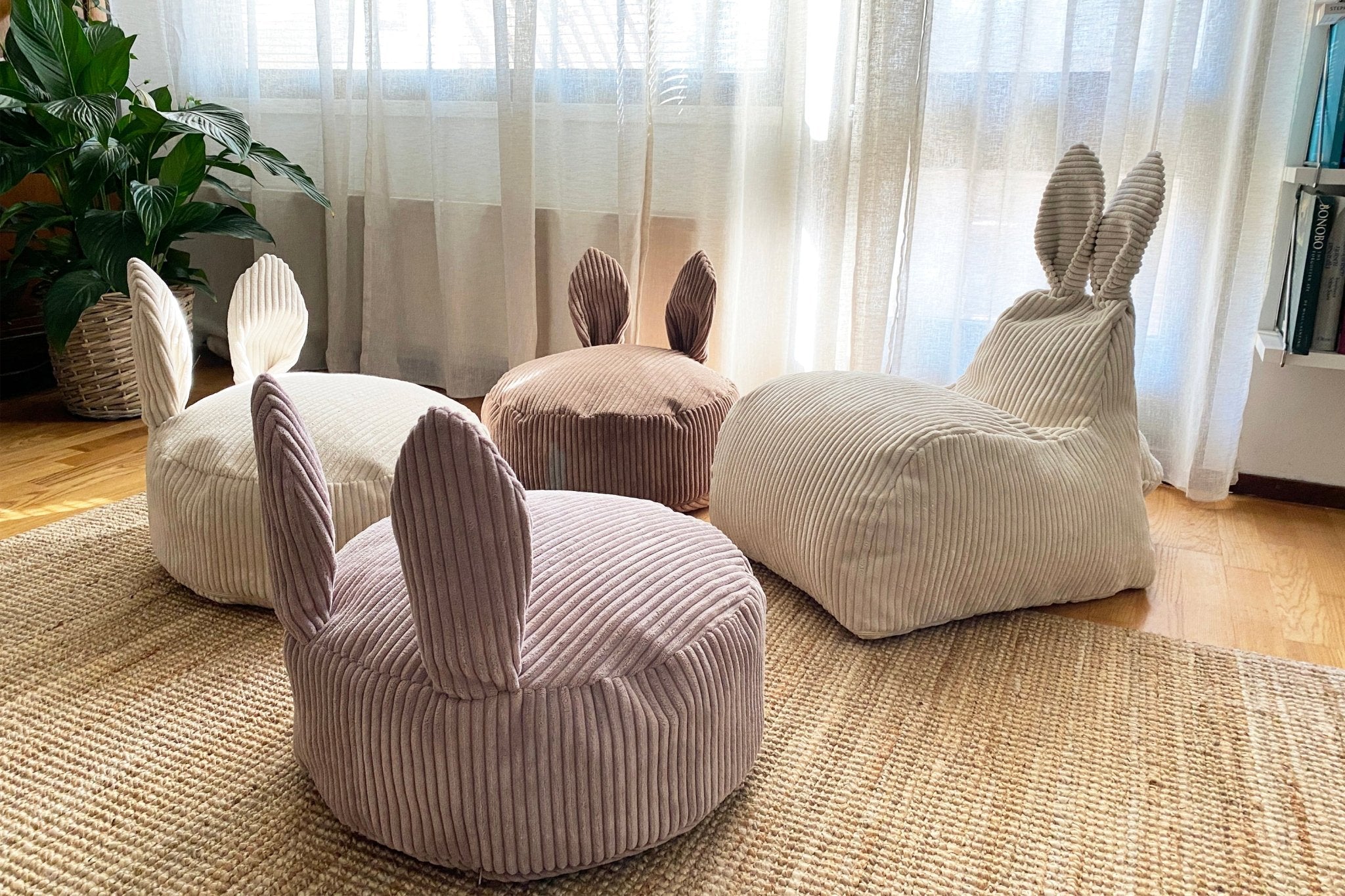 BUNNY S Bean Bag, Corduroy Nougat - Scandinavian Stories by Marton