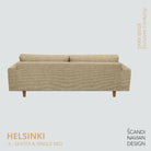 HELSINKI 4 - seater sofa/single bed Exclusive Corduroy, Dark Beige removable & washable covers - Scandinavian Stories by Marton