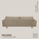 HELSINKI 4 - seater sofa/single bed, Exclusive Corduroy, Dusty Beige removable & washable - Scandinavian Stories by Marton