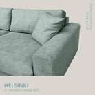 HELSINKI 4 - seater sofa/single bed, Exclusive Corduroy, Dusty Blue, removable & washable - Scandinavian Stories by Marton