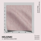 HELSINKI 4 - seater sofa/single bed, Exclusive Corduroy, Dusty Pink removable & washable - Scandinavian Stories by Marton