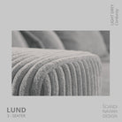 LUND 3 - seater Sofa, Light Grey Corduroy, removable & washable cover - Scandinavian Stories by Marton