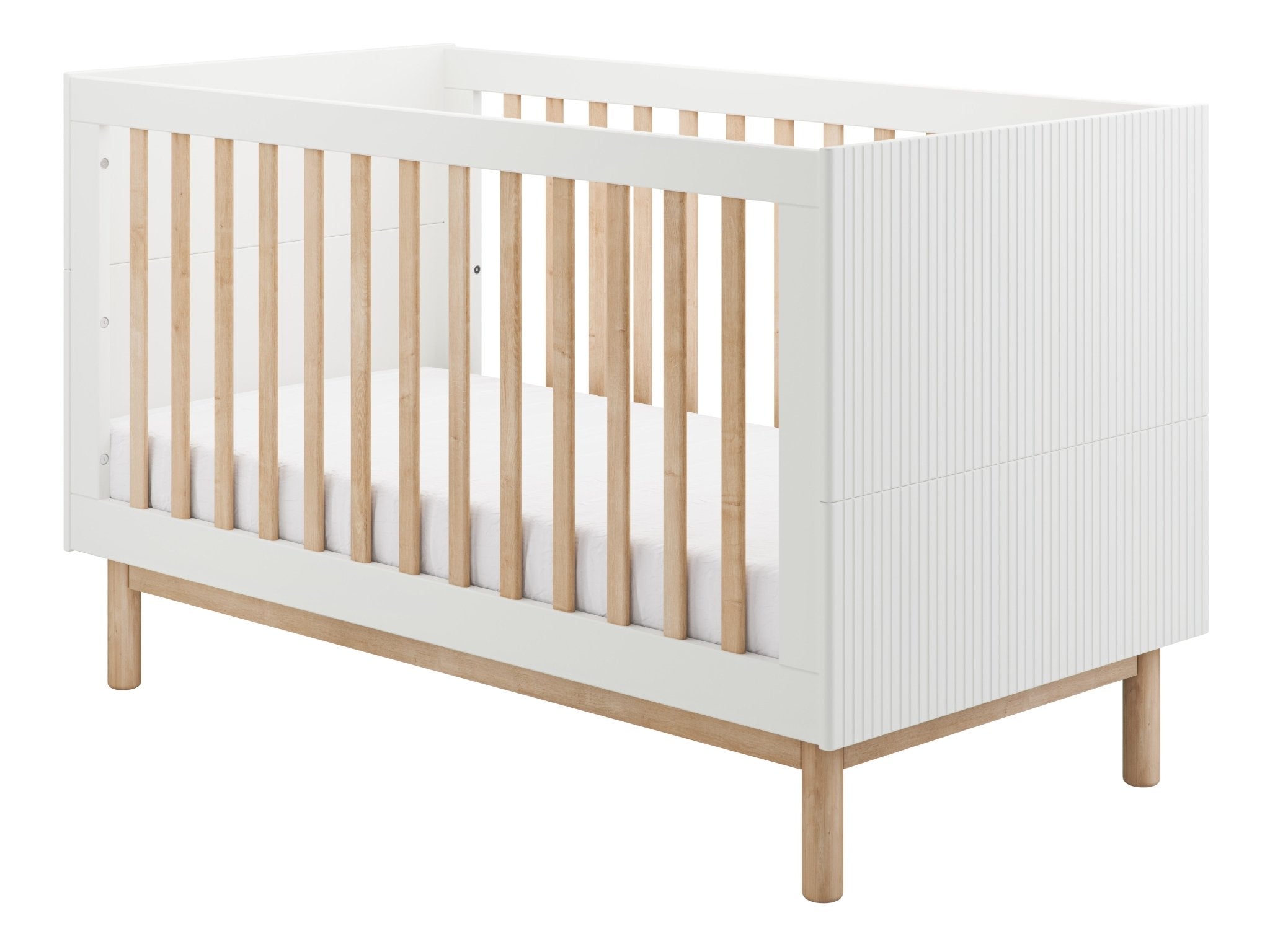 Maja Bed/Cot, 3 Growing functions 140x 70 cm White color - Scandinavian Stories by Marton