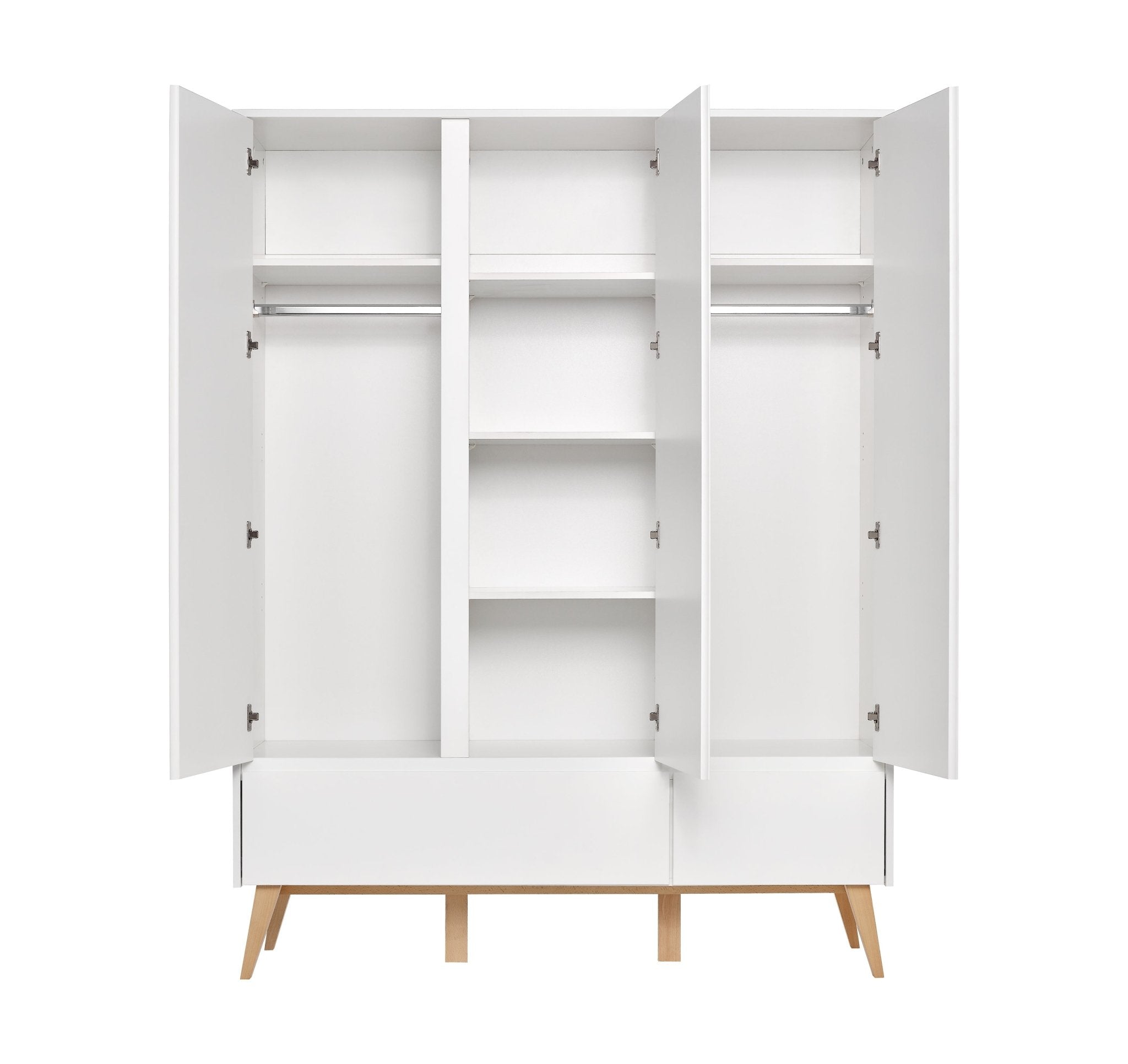 Saga 3-door wardrobe + 2 drawer wardrobe White color - Scandinavian Stories by Marton