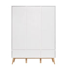 Saga 3-door wardrobe + 2 drawer wardrobe White color - Scandinavian Stories by Marton