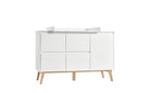 Saga 4-chest of drawer + 1 door White color - Scandinavian Stories by Marton