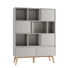 Saga additional door to a wide bookcase, Grey color - Scandinavian Stories by Marton