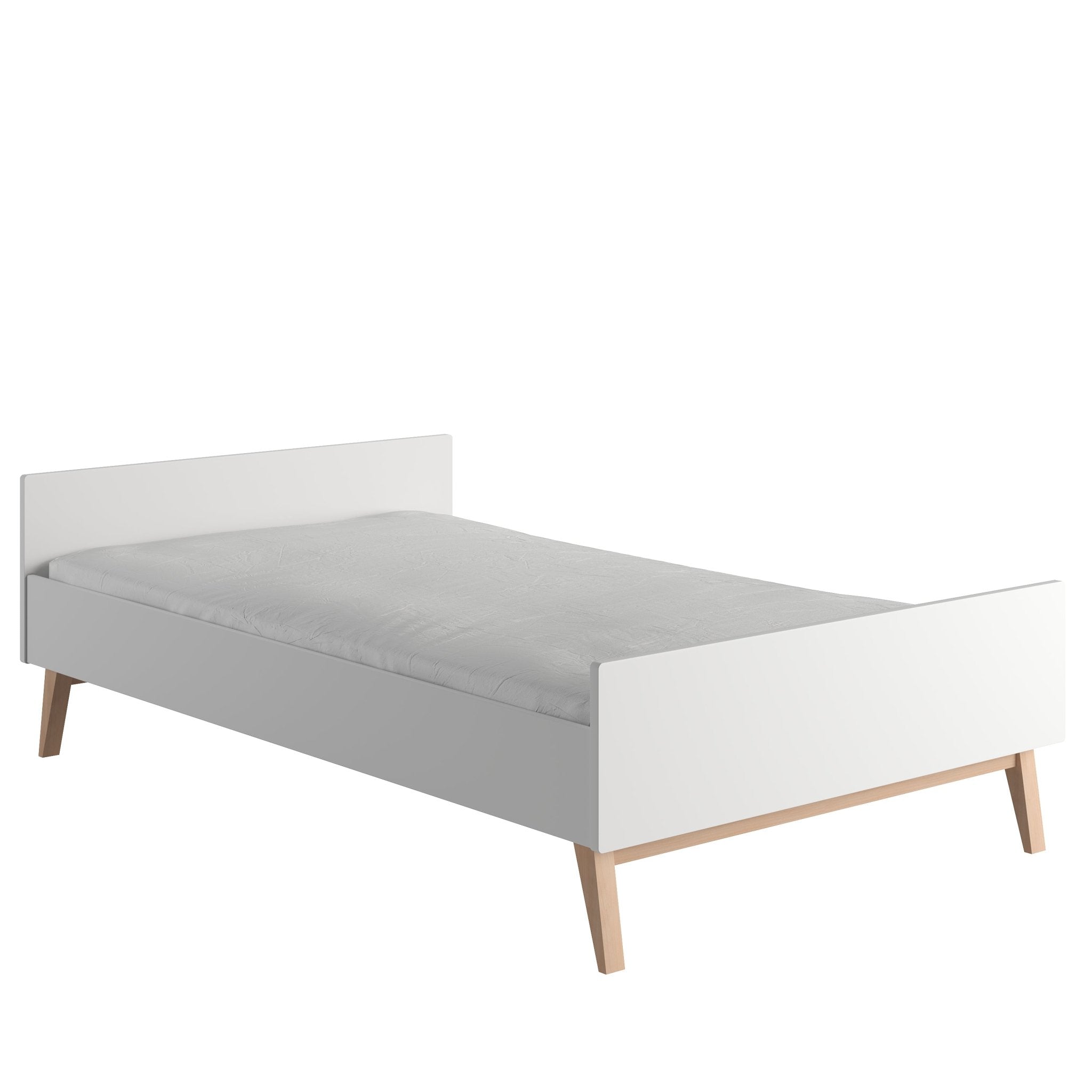 Saga Bed 200x120 cm White color - Scandinavian Stories by Marton