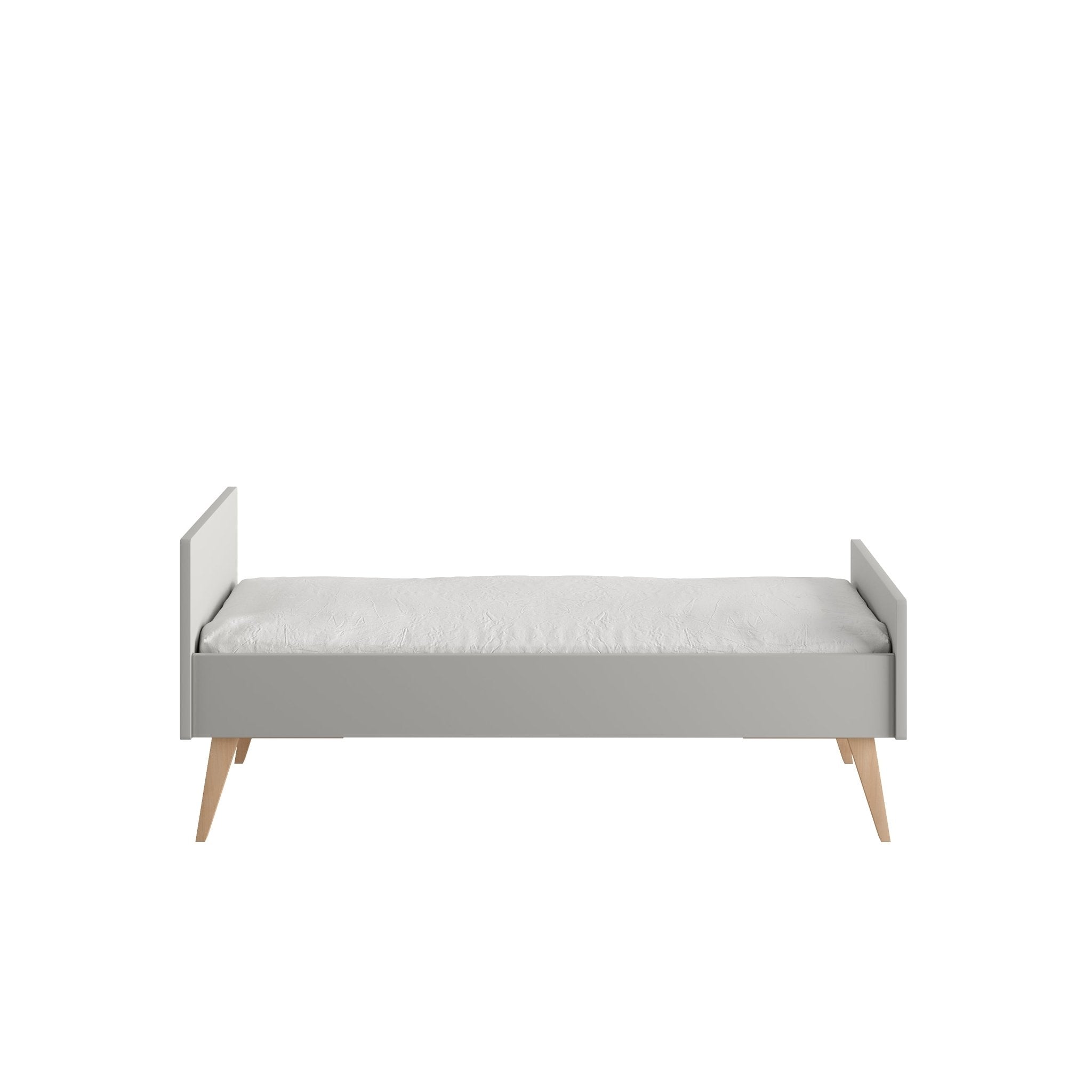 Saga Bed/Cot, 3 growing functions 140 x 70 cm Grey color - Scandinavian Stories by Marton