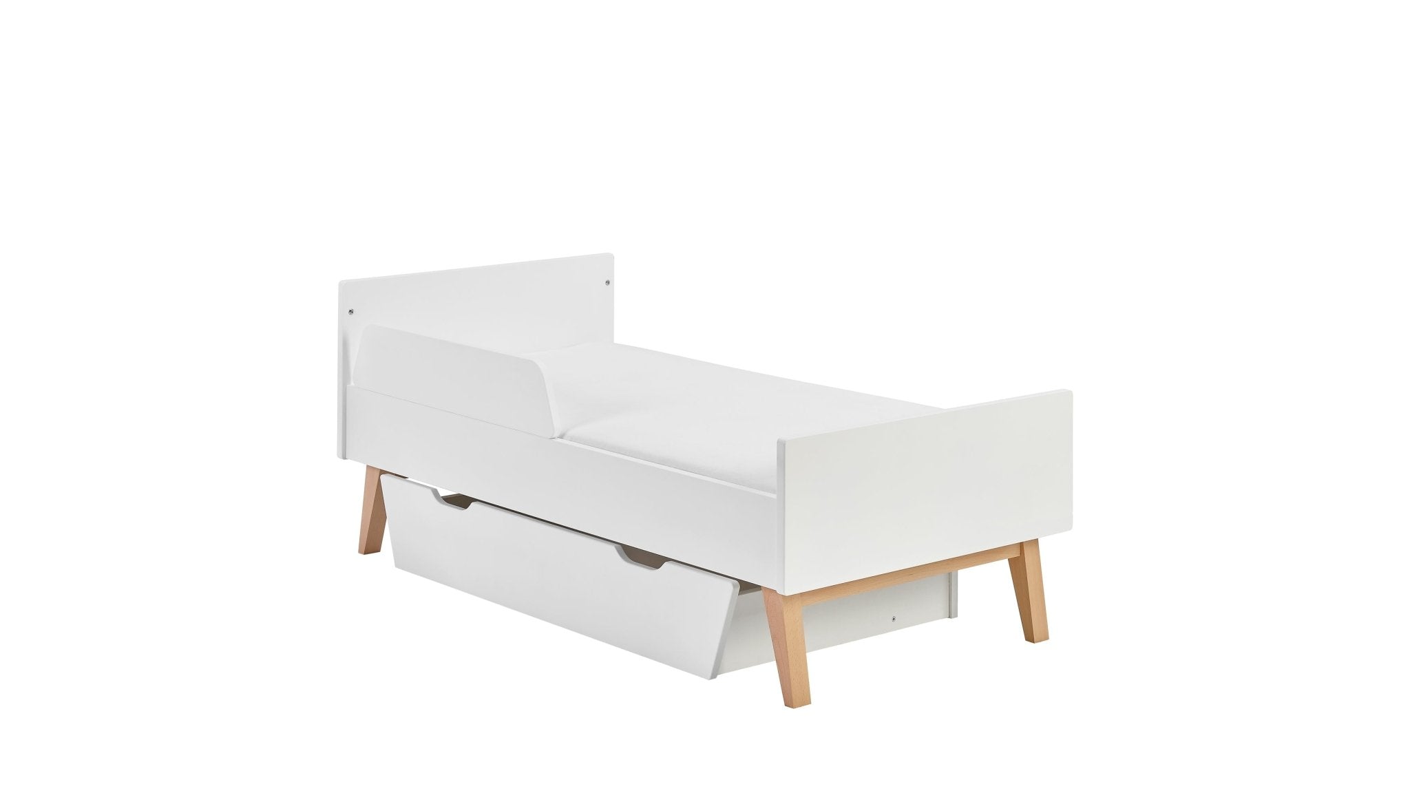 Saga Bed/Cot, 3 growing functions 140 x 70 cm White color - Scandinavian Stories by Marton