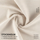 STOCKHOLM L - Shaped sofa/single bed Corduroy Cream removable & washable cover - Scandinavian Stories by Marton