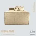 STOCKHOLM L - Shaped sofa/single bed Exclusive Corduroy Dark Beige removable & washable cover - Scandinavian Stories by Marton