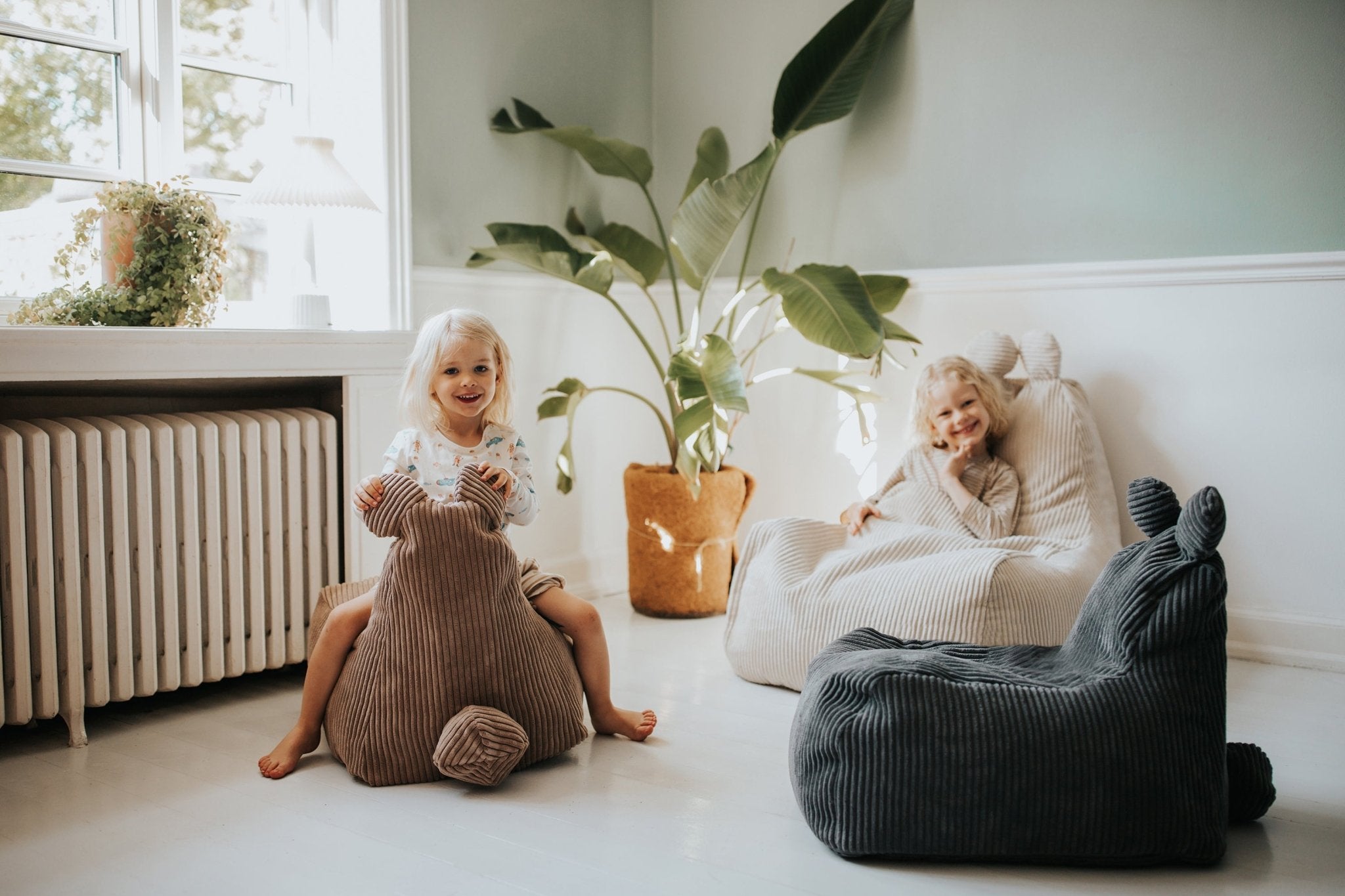 TEDDY L Bean Bag, Corduroy Cream - Scandinavian Stories by Marton